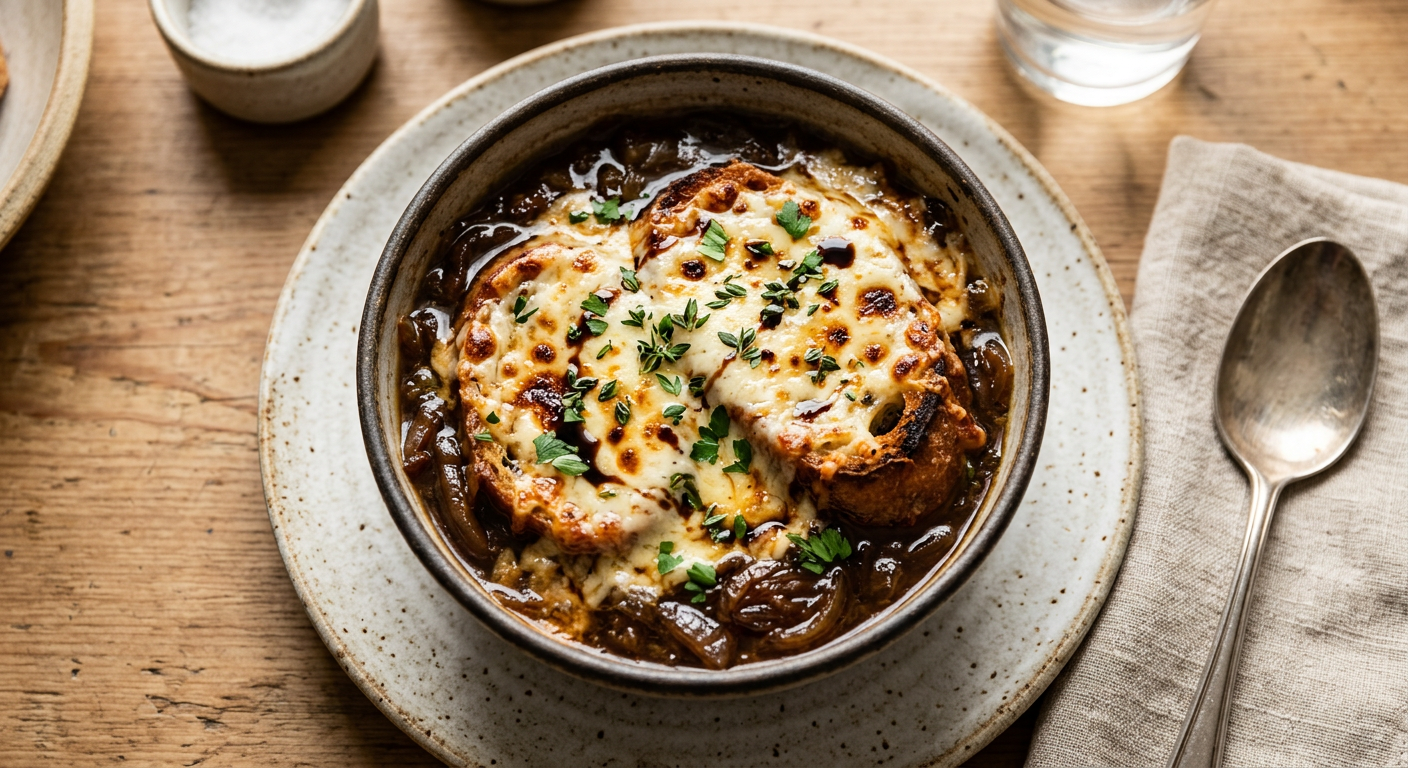 Balsamic Glazed French Onion Soup Recipe | Cooking with Robots