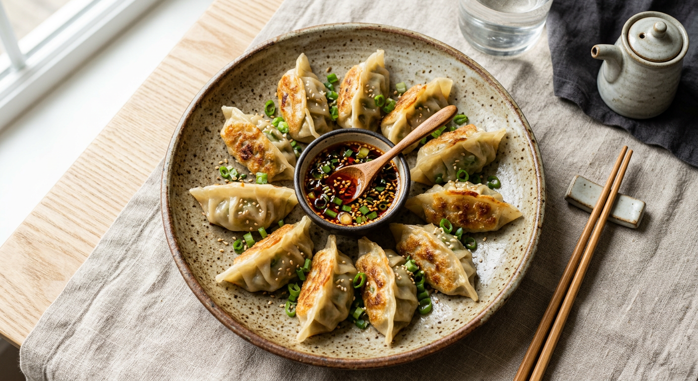 Japanese Vegetable Gyoza Recipe | Cooking with Robots