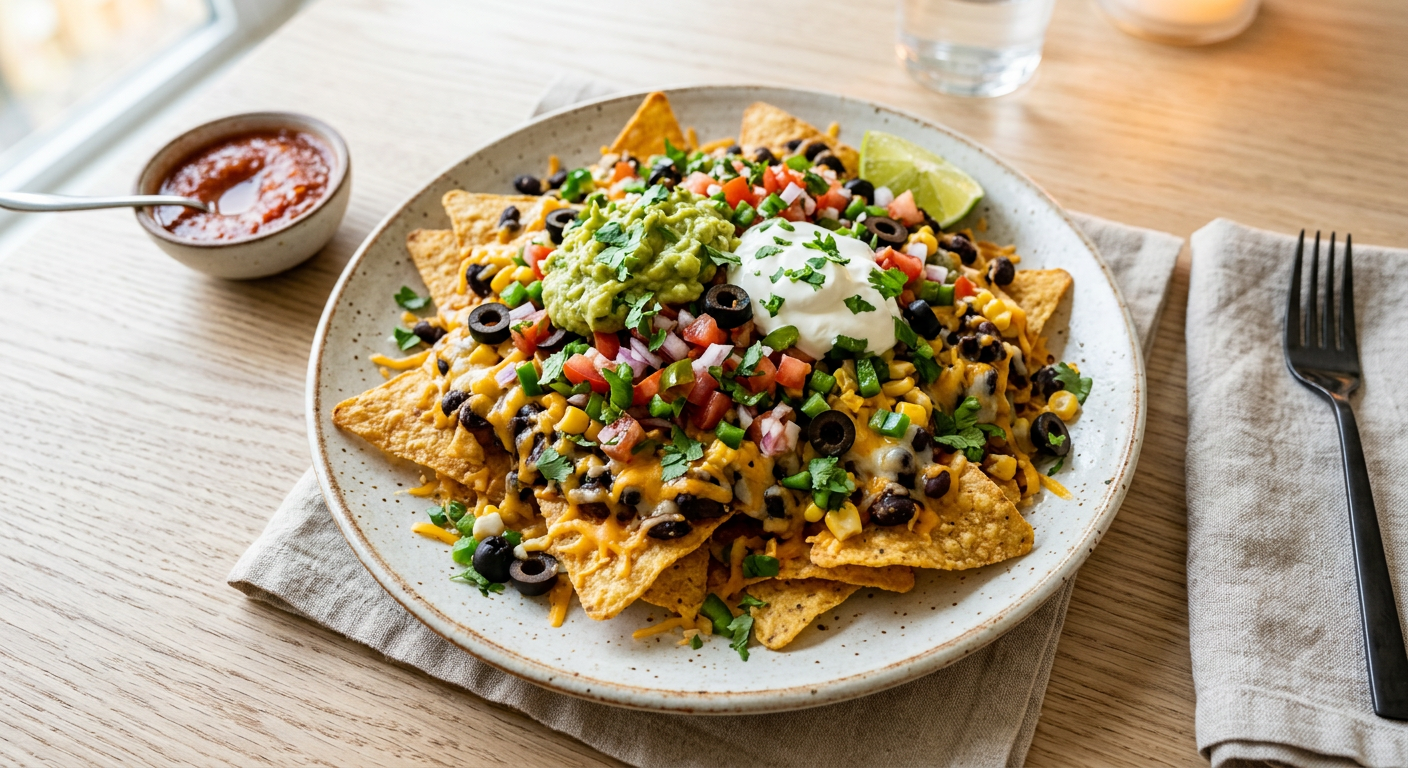 Loaded Vegetarian Nachos Supreme Recipe | Cooking with Robots