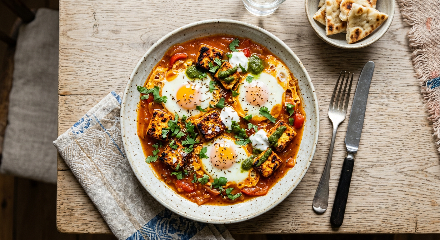Paneer Tikka Shakshuka Recipe | Cooking with Robots