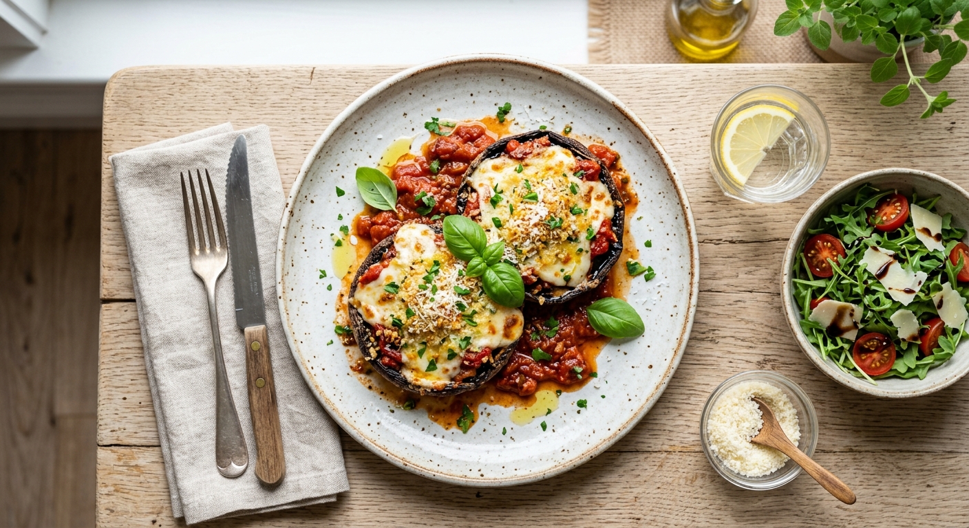 Portobello Mushroom Parmigiana Recipe | Cooking with Robots