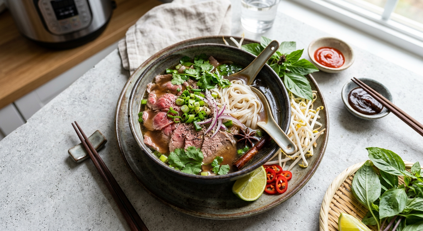 Pressure Cooker Pho Bo Recipe | Cooking with Robots