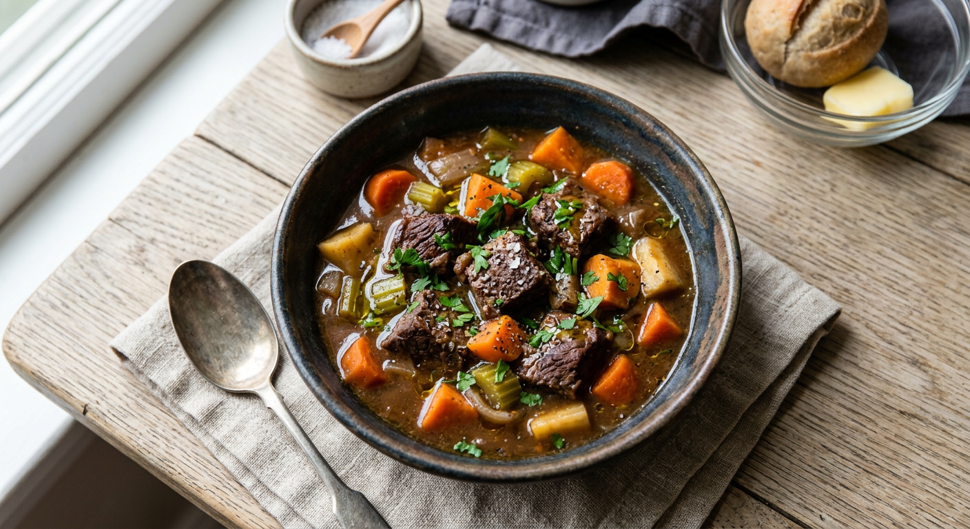 Slow Cooker Paleo Beef Stew Recipe | Cooking with Robots